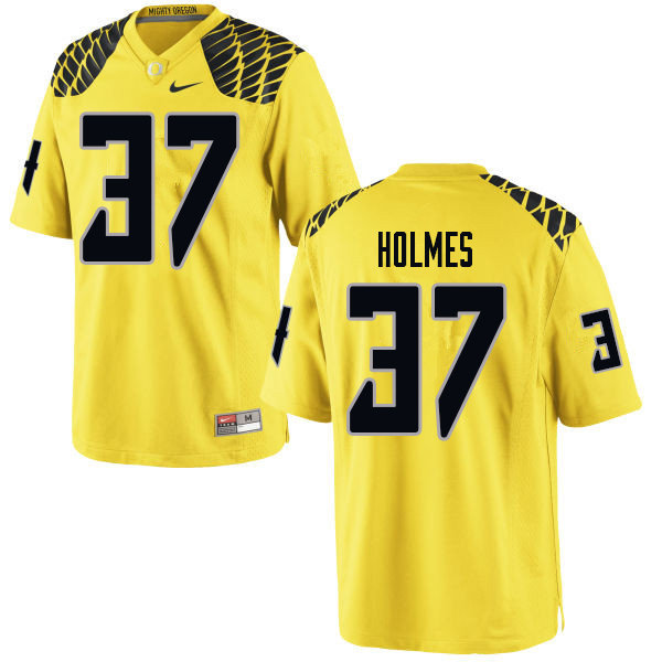 Men #37 Noah Holmes Oregn Ducks College Football Jerseys Sale-Yellow - Click Image to Close